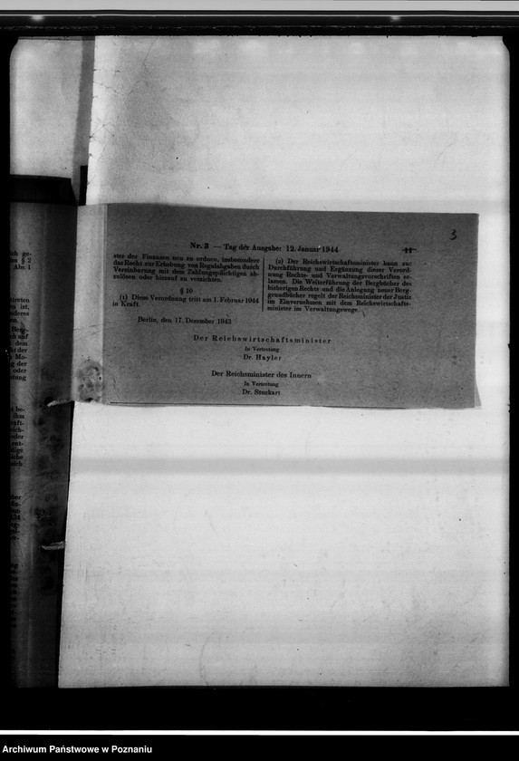 Obraz 7 z jednostki "Verwaltung - eingegliederte Ostgebiete [prawo górnicze]."