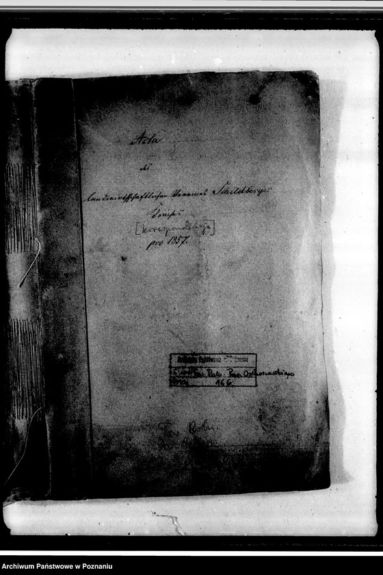 image.from.unit.number "Acta des landwirtschaftlichen Vereins Schildberger Kreises- korespondencja"