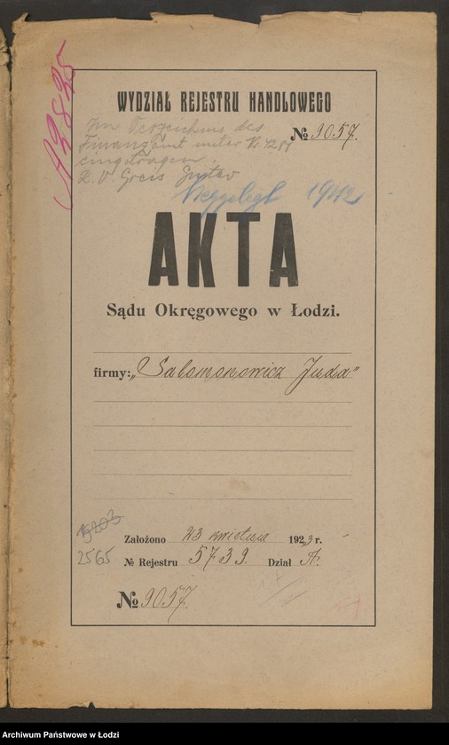 Obraz 2 z jednostki "Juda Salomonowicz- mechaniczna pończoszarnia i rękawiczarnia"
