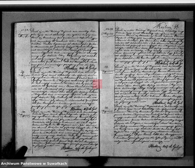 image.from.unit.number "Księga Duplikat Aktow Urodzonych, Zaślubionych i Zeszłych wyznania Mojżeszowego Okręgu Wiejsieie na rok 1840 sporządzona"