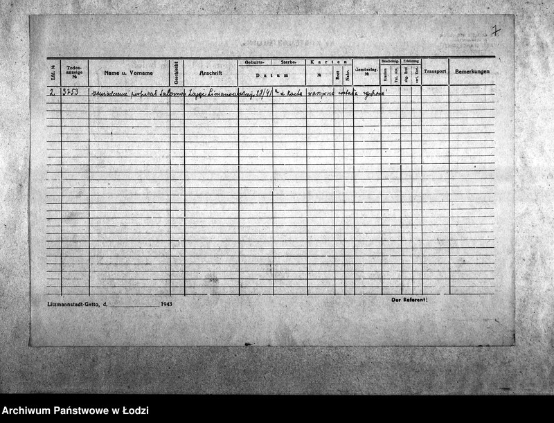 Obraz 10 z jednostki "[Odpisy dziennych list zgonów wysłanych do Wydziału Kart]"