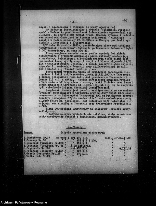 Obraz 15 z jednostki "Sprawozdanie prasowe za czas od września do grudnia 1933 r."