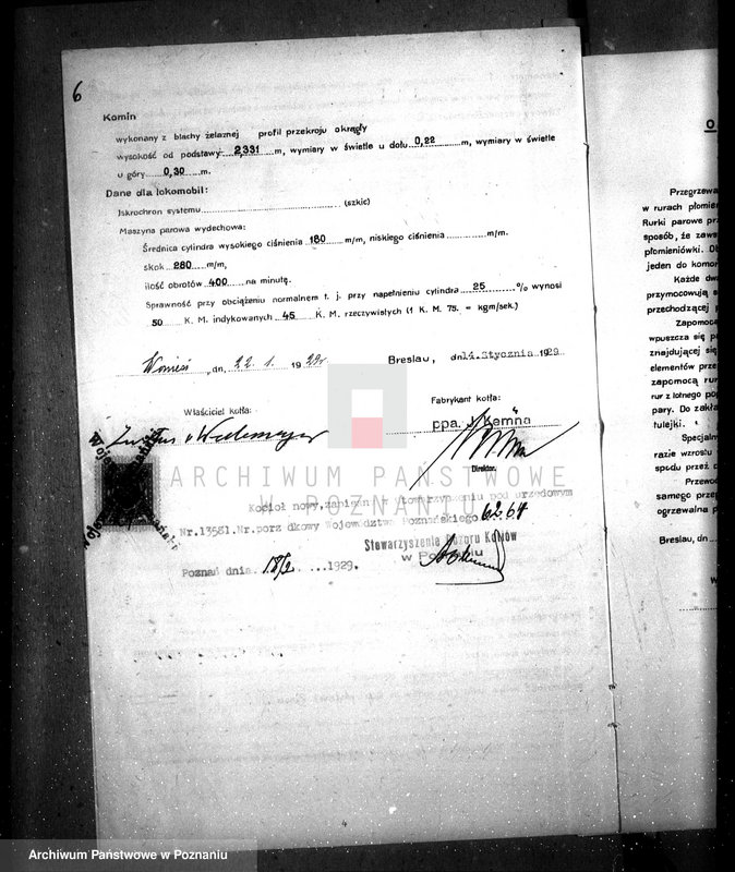 Obraz 10 z jednostki "Majętność Wonieść, pow śmigielski własność J. Wedemeyer nr woj. kotła 6264"