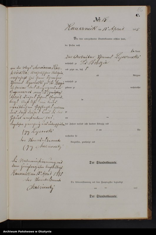 image.from.unit.number "Sterbe-Neben-Register Tom I,Nr 1 - 62"