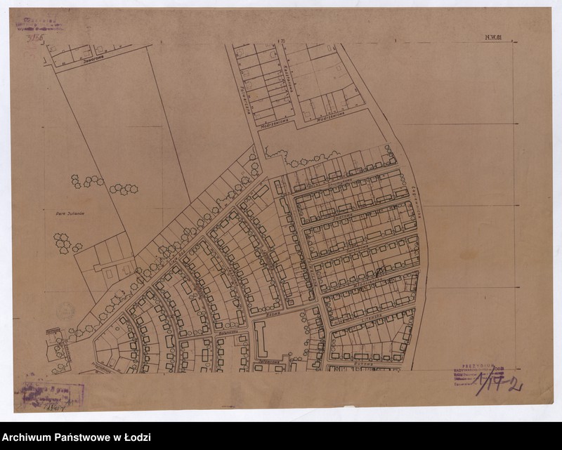 Obraz 2 z jednostki "Plan m. Łodzi 1:2000, matryca. Sekcja NW61"