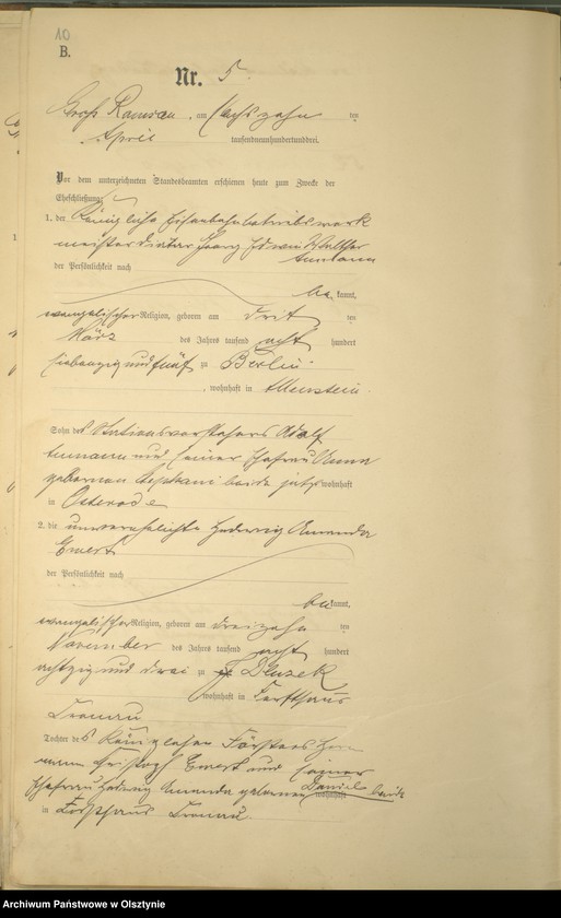image.from.unit.number "Heiraths-Haupt-Register Nr 1 - 20"
