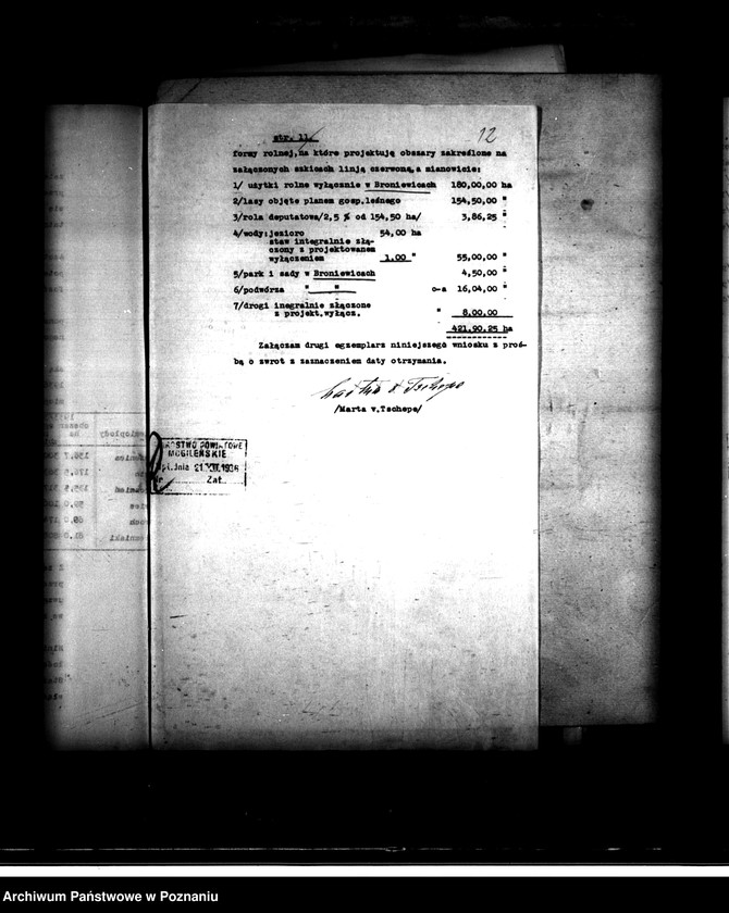 Obraz 17 z jednostki "Majątek Broniewice-Wierzejewice powiatu mogileńskiego wyłączenie z art. 4 i 5 ustawy o wykonaniu reformy rolnej"