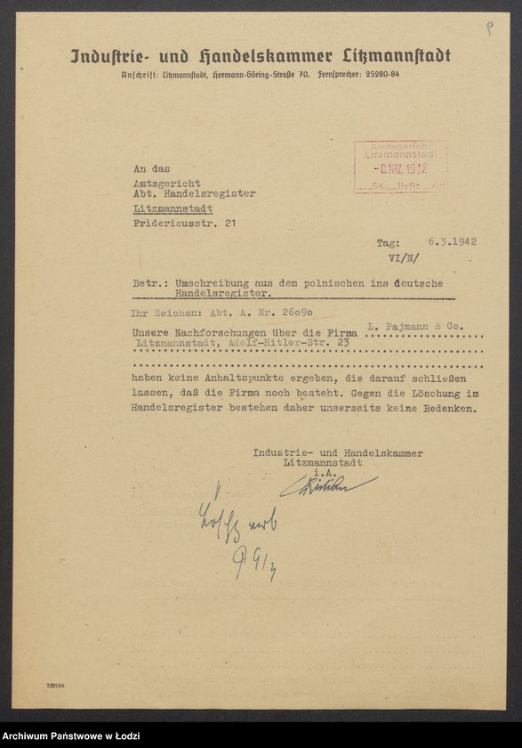 Obraz 11 z jednostki "Lajbusz Najman, Abram Rozental „Dom Mody Lena“ – wytwórnia i sprzedaż konfekcji"