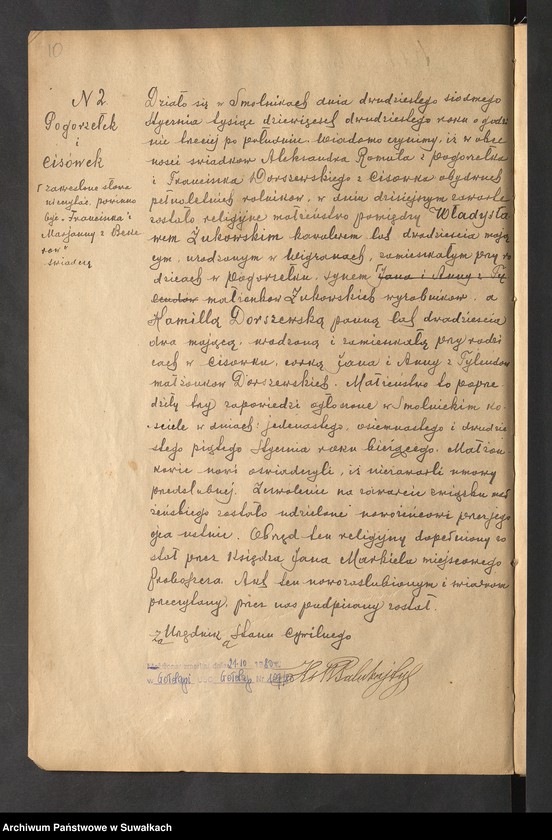 image.from.unit.number "Księga akt małżeństw par. Smolniki za 1919-29 r."