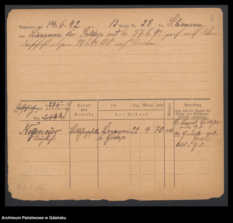 image.from.unit.number "Karty meldunkowe: Neumark - Nickel Jacob"