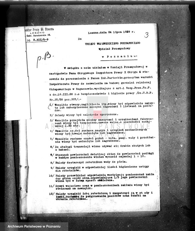 Obraz 7 z jednostki "/Zatwierdzenie budowy i urządzenia gorzelni rolniczej Chłapowskiego w Rogaczewie pow. Kościan/"