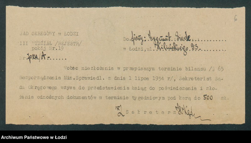 Obraz 8 z jednostki "Zygmunt Siede – biuro agenturowo – komisowe"