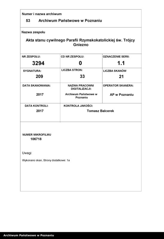 Obraz 1 z jednostki "Duplikat urodzeń"
