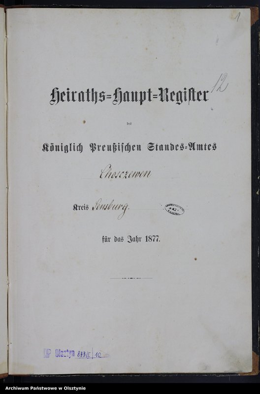 image.from.unit.number "Heiraths-Haupt-Register Nr 1 - 11"