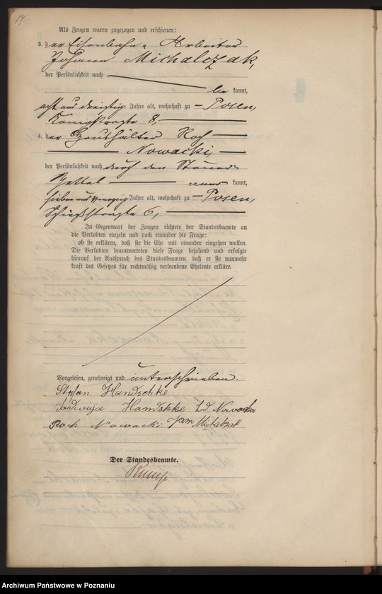 Obraz 17 z jednostki "Księga małżeństw t. I"