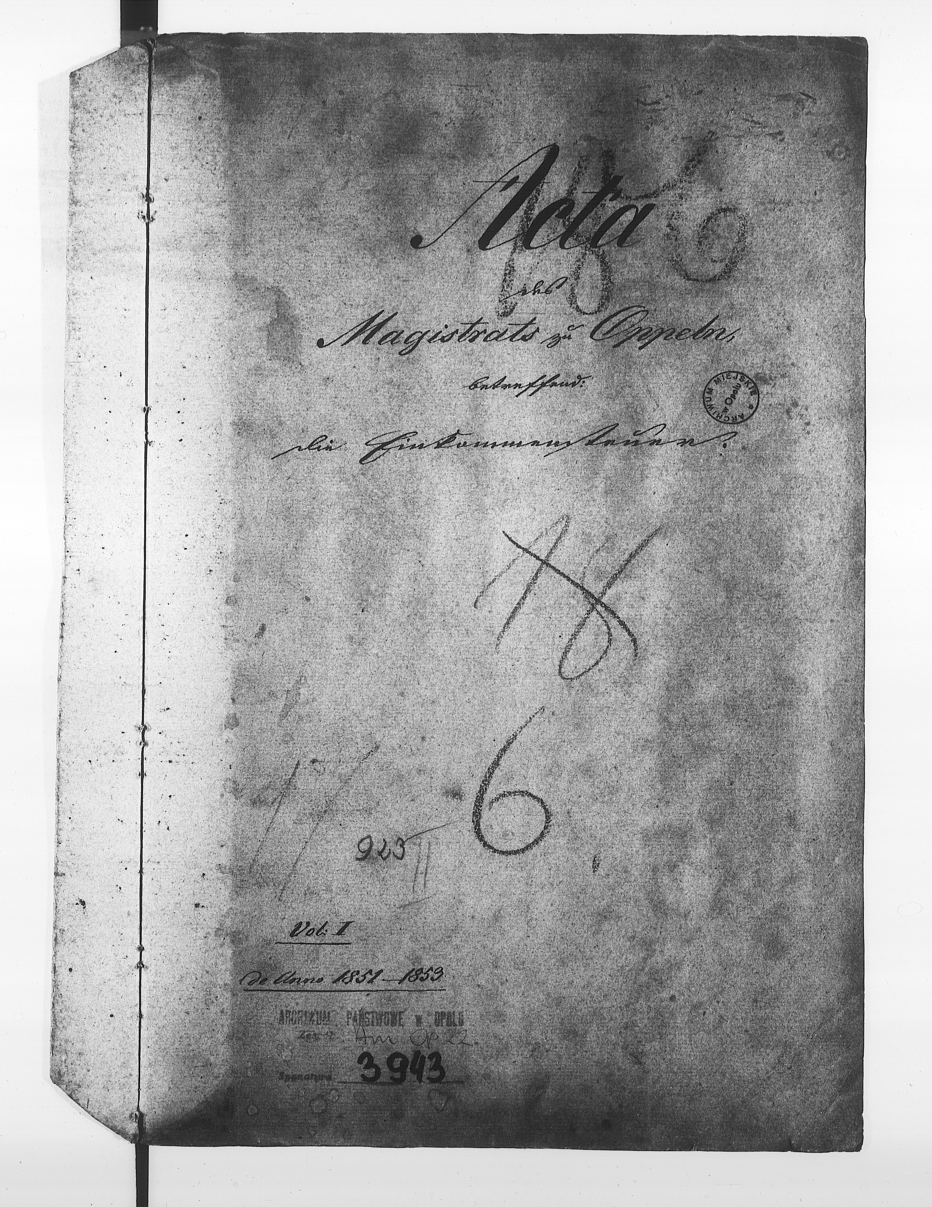 Obraz 4 z jednostki "Acta des Magistrats zu Oppeln betreffend: die Einkommensteuer Vol: I de Anno 1851-1853"