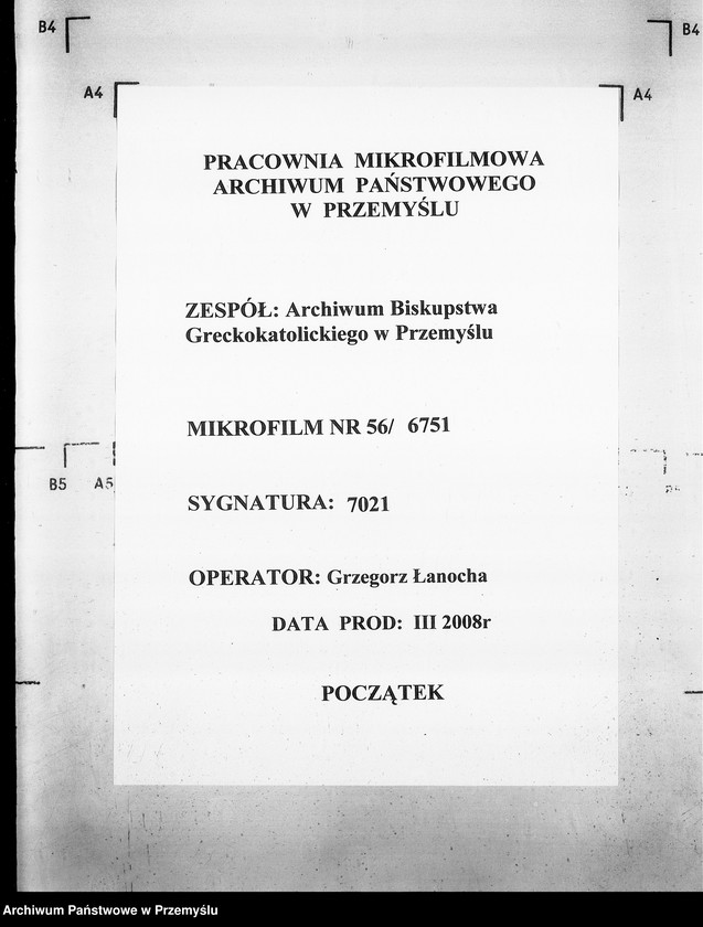 Obraz 1 z jednostki "[Kopie ksiąg metrykalnych parafii Jazów Nowy z filią Cetula (dekanat Jaworów)]"