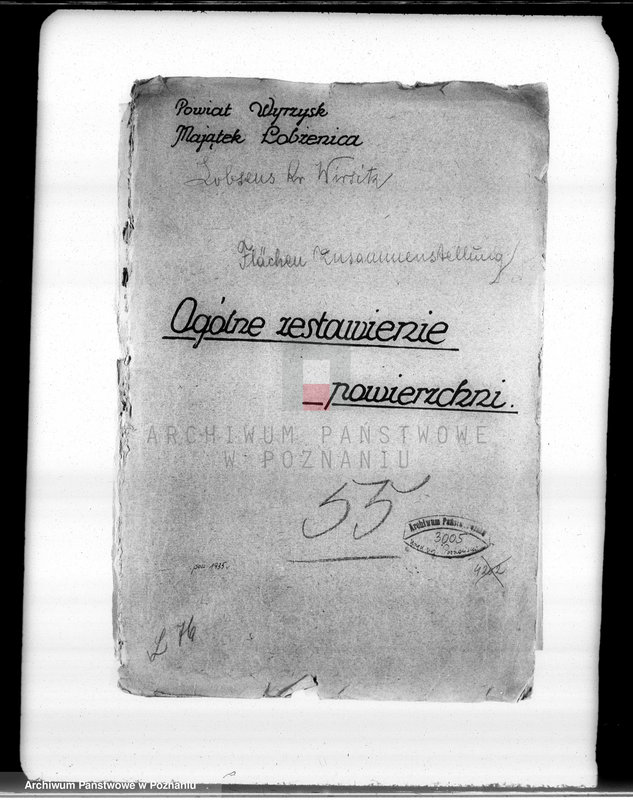 Obraz 4 z jednostki "Ogólne zestawienie powierzchni majątku Łobżenice powiatu wyrzyskiego"