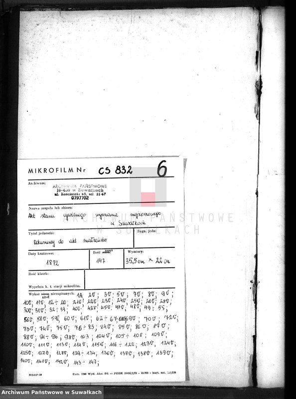 image.from.unit.number "Dokumenty Brakosočetavšichsja Evreev po Suvalkskomu Okrugu v 1872 godu"