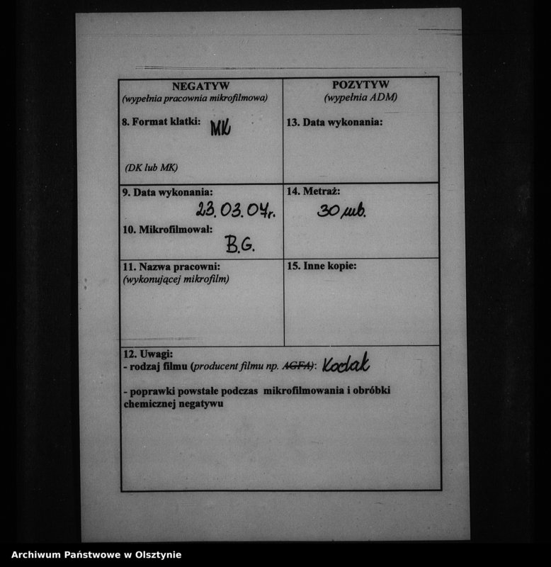 image.from.unit.number "Jonkendorf, Kreis Allenstein, katholische Kirche"