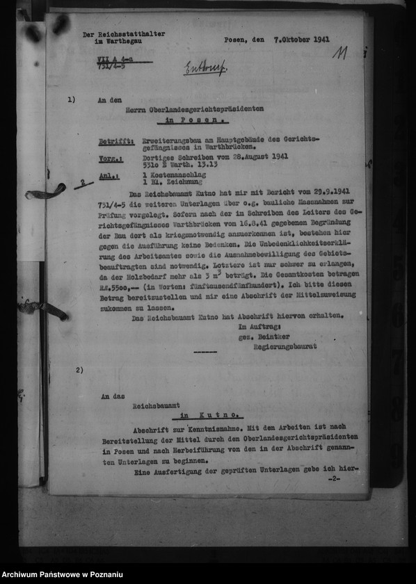 Obraz 15 z jednostki "Amtsgericht Warthbrücken - Koło"