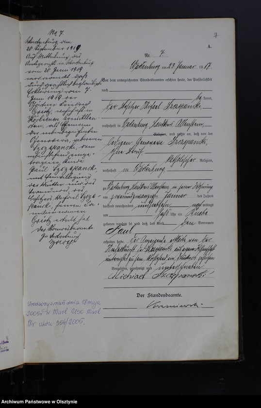 image.from.unit.number "Geburts-Haupt-Register Nr 1 - 101, 1 - 70"