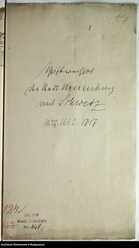 image.from.unit.number "Schriftwechsel der Stadt Neuenburg mit Schwetz"