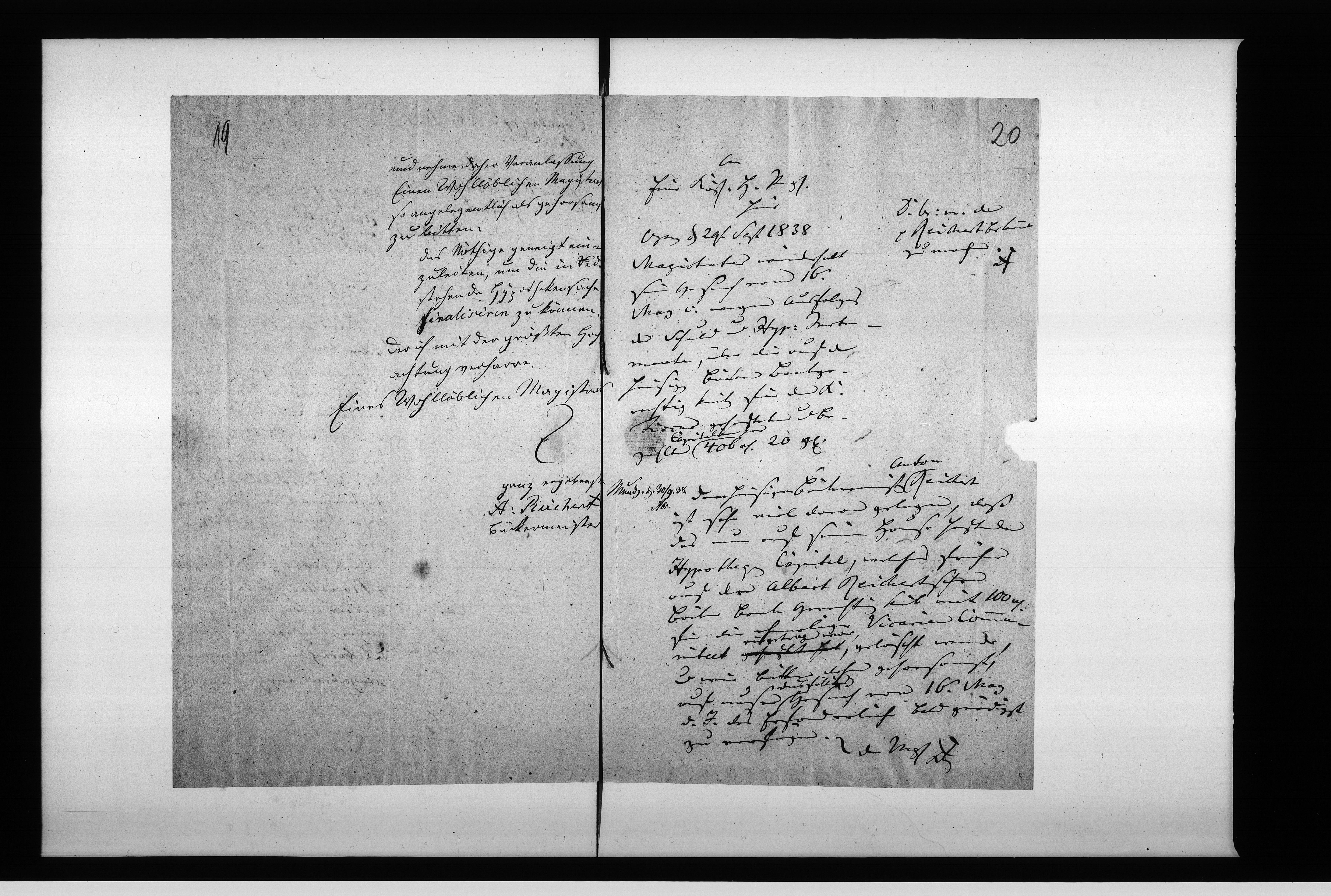 Obraz 19 z jednostki "Acta des Magistrats zu Oppeln betreffend: die Ablösung der Bäckerbankgerechtigkeit der Adalbert Reichertschen Erben sub Nro 9"