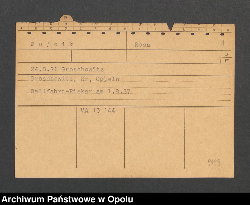 Obraz 3 z jednostki "[Wojcik Rosa, ur. 24.8.1921 Groschowitz]"