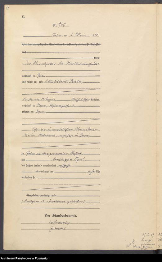 Obraz 14 z jednostki "Księga miejscowa zgonów tom III [Rejestr główny zgonów]"