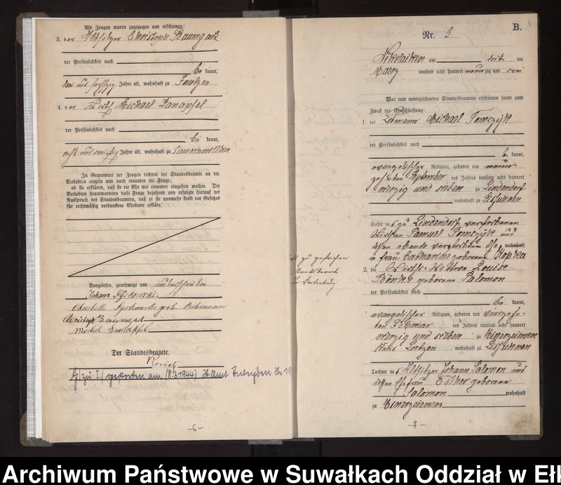 image.from.unit.number "Heiraths-Haupt-Register des Königlichen Preussischen Standes-Amtes Nikolaiken Kreis Sensburg"