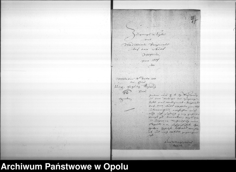Obraz 15 z jednostki "Acta von Anfertigung und Einsendung der Nachweisungen des Medicinal Personals bey der Stadt Oppeln Vol. I pro 1817"