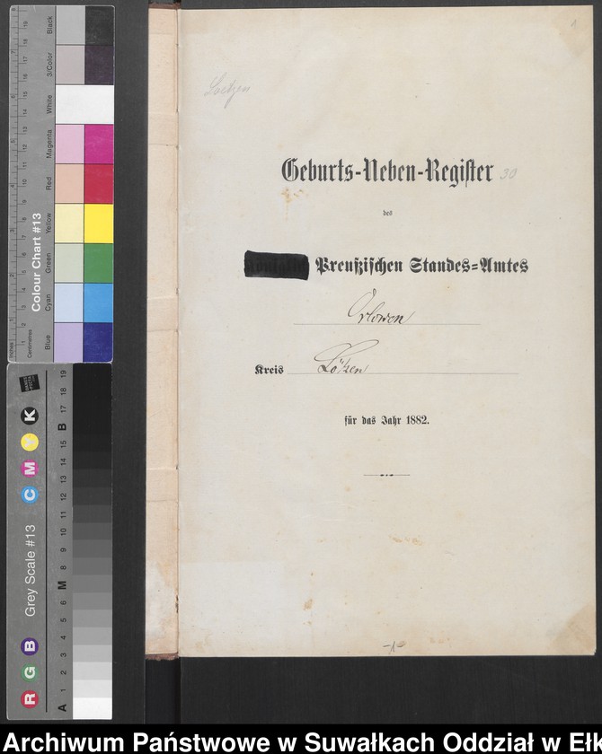 image.from.unit.number "Geburts-Neben-Register des Preussischen Standes-Amtes Orlowen Kreis Loetzen für das Jahr 1882"
