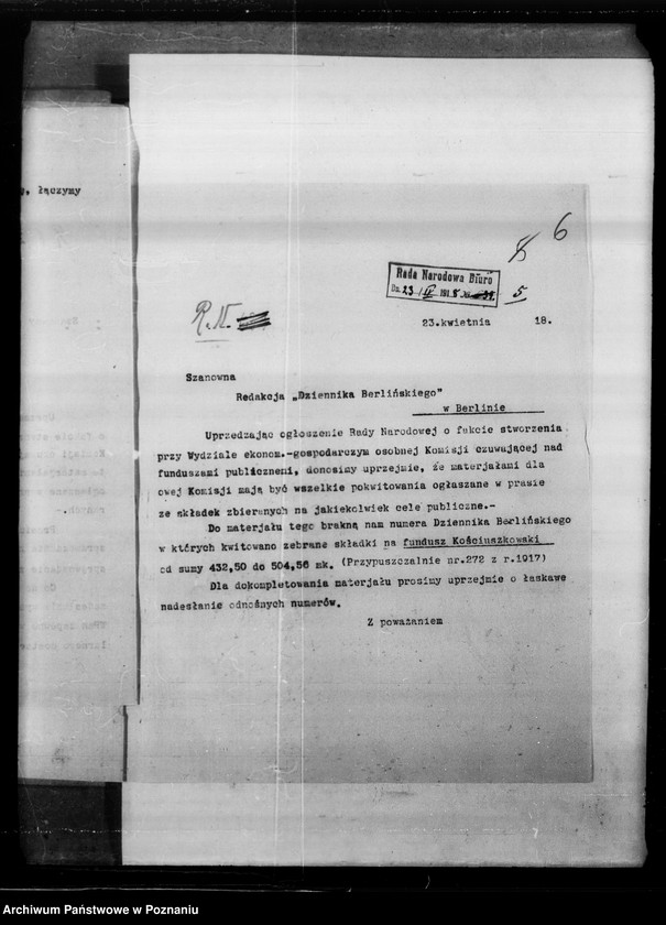 image.from.unit.number "Korespondencja różna, w tym dotycząca funduszów publicznych."