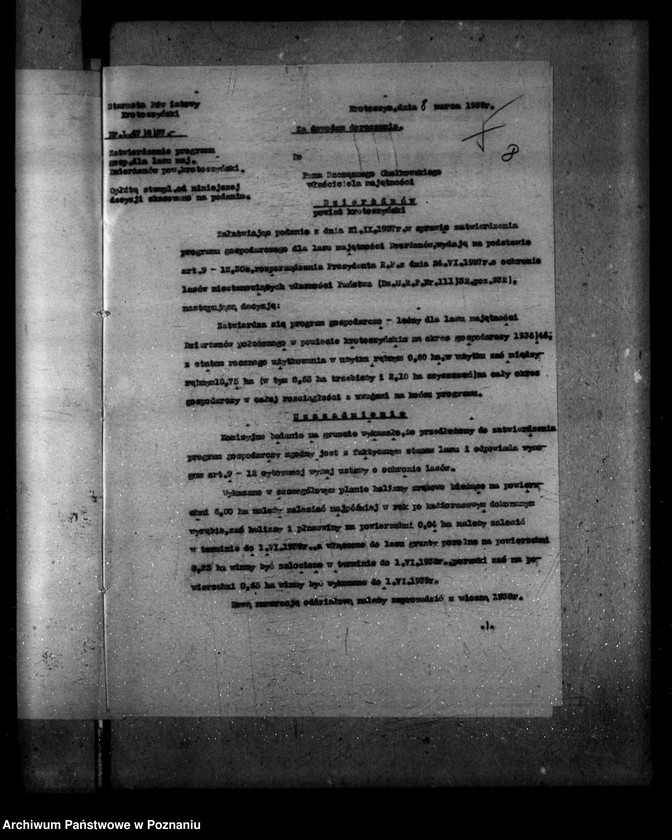 Obraz 12 z jednostki "Las majętności Dzierzanów powiat krotoszyński"