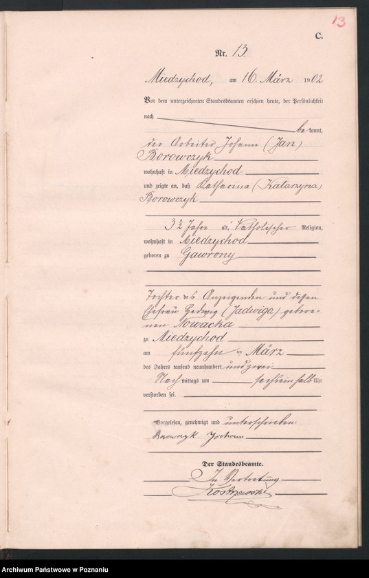 Obraz 16 z jednostki "Sterbe-Haupt-Register"