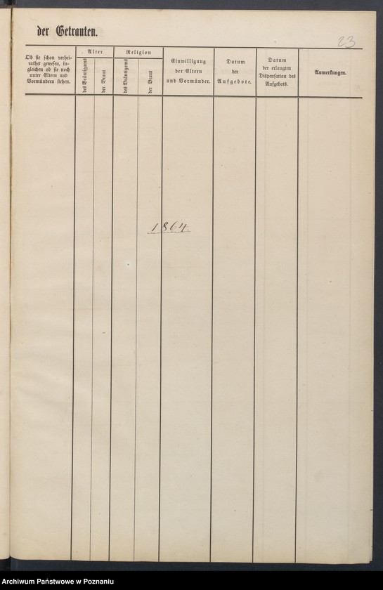 Obraz 15 z jednostki "Duplikat der Kirchenregister von Taufen, Trauungen und Verstorbenen"