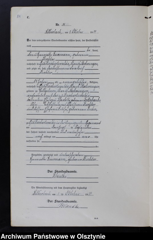 image.from.unit.number "Sterbe-Neben-Register Nr 1 - 26"