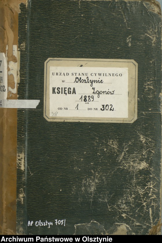 image.from.unit.number "Sterbe-Haupt-Register Tom I,Nr 1 - 302"