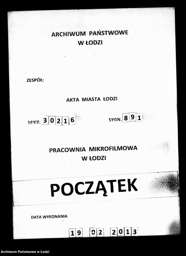 Obraz 1 z jednostki "Akta tyczące się przesiedleń"