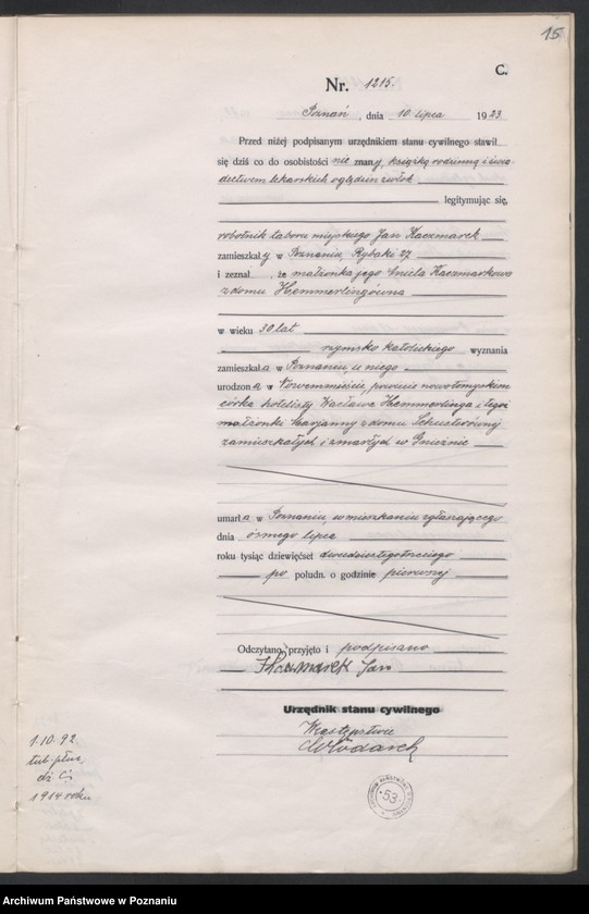 image.from.unit.number "Księga miejscowa zgonów tom III [Rejestr główny zgonów]"