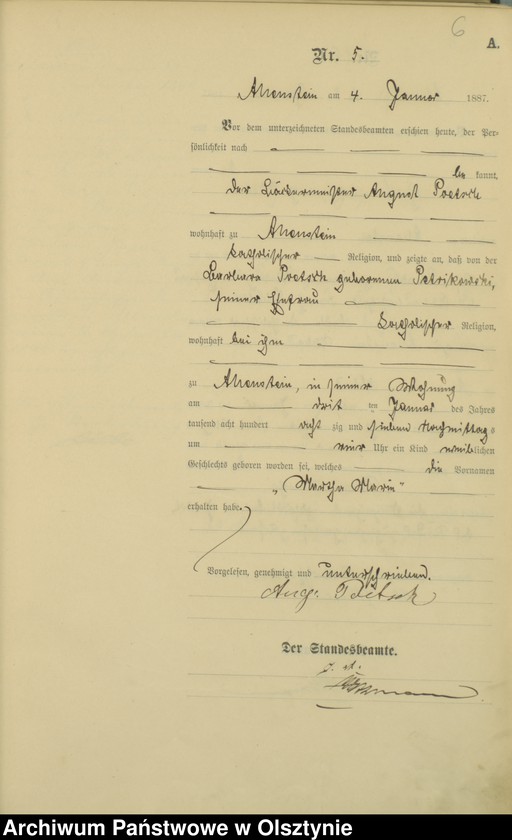 image.from.unit.number "Geburts-Haupt-Register TomI,Nr 1 - 393"