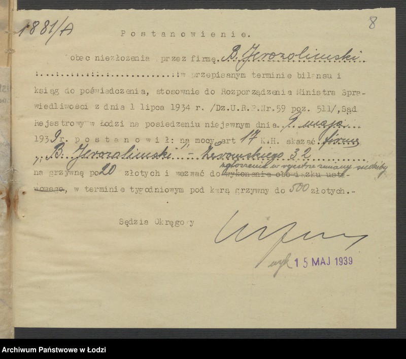 Obraz 10 z jednostki "Berisz Jerozolimski- sprzedaż towarów manufakturowych"