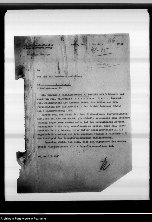 Obraz 20 z jednostki "Freimachung der Nebengebäude des Landeshauses."