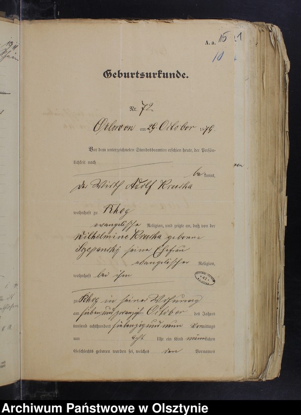 image.from.unit.number "Beläge zum Heirathsregister"