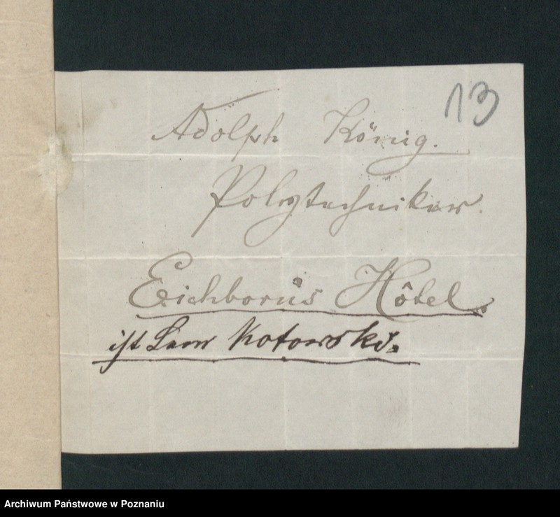 Obraz 16 z jednostki "A. betr. Leon Kotowski, Stud. phil. aus Breslau"