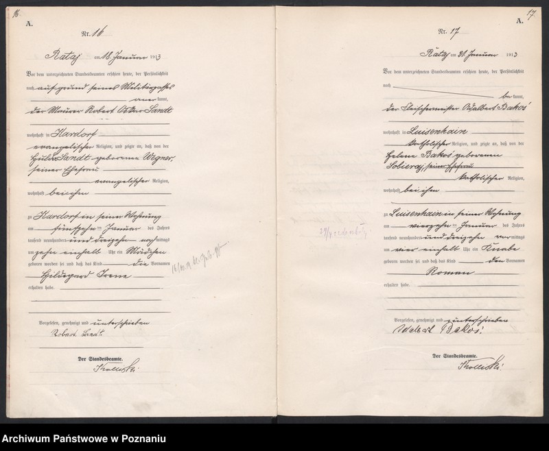 Obraz 11 z jednostki "Księga miejscowa urodzeń [Rejestr główny urodzeń]"