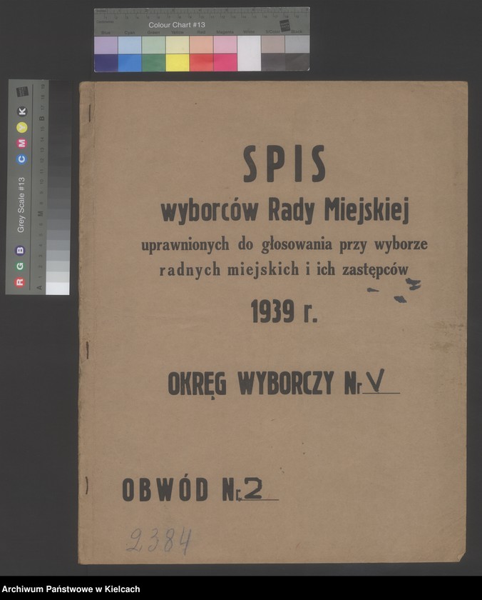 image.from.unit.number "Spis wyborców Rady Miejskiej uprawnionych do głosowania przy wyborze radnych miejskich i ich zastępców, Okręg wyborczy Nr V.Obwód Nr 2"