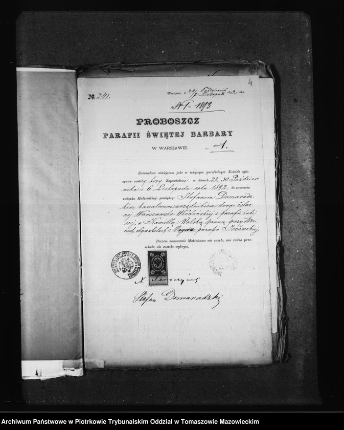 Obraz 9 z jednostki "[Dowody do akt małzeństw]"