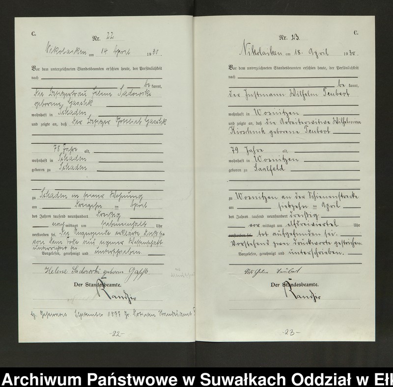 image.from.unit.number "Sterbe=Haupt=Register des Königlichen Preussischen Standes-Amtes Nikolaiken Kreis Sensburg"